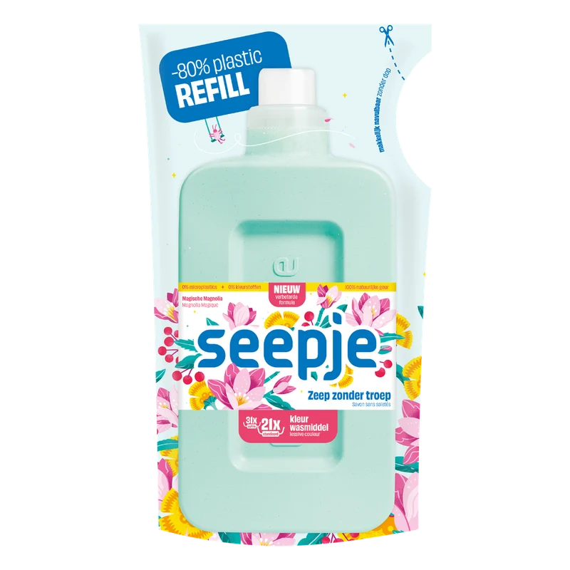 Seepje Wasmiddel kleur navulzak 945 ml