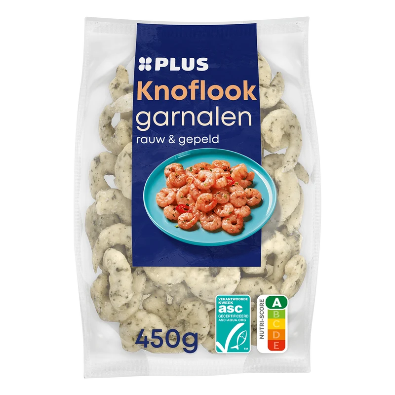 Knoflook garnalen rauw & gepeld