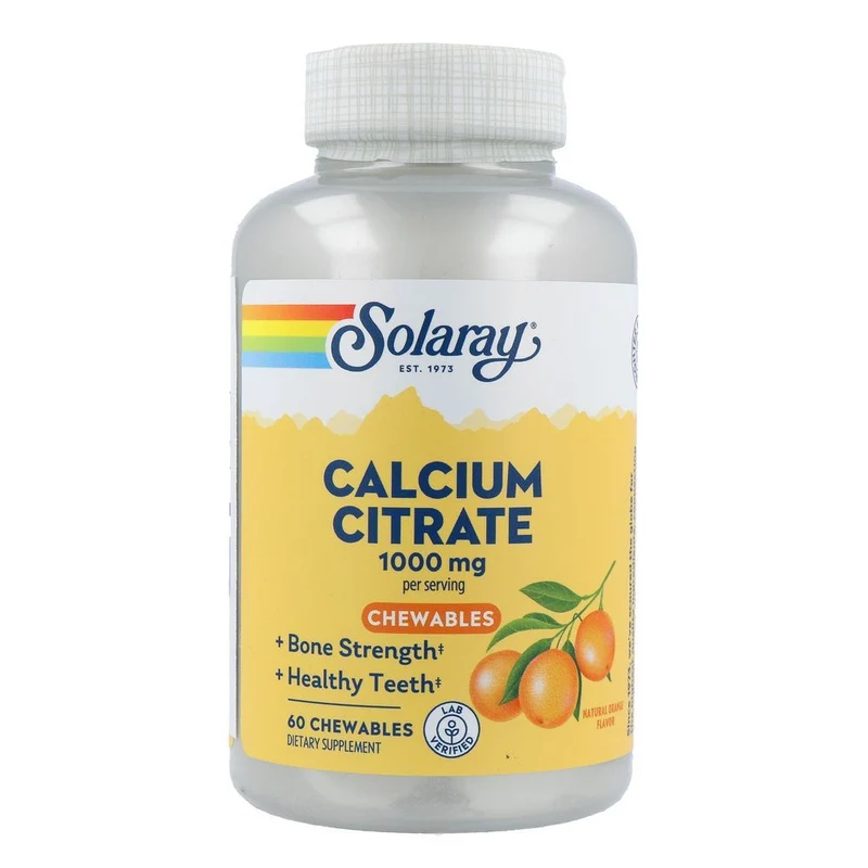 Solaray Calcium Citraat 1000mg Kauwtabletten 60 st