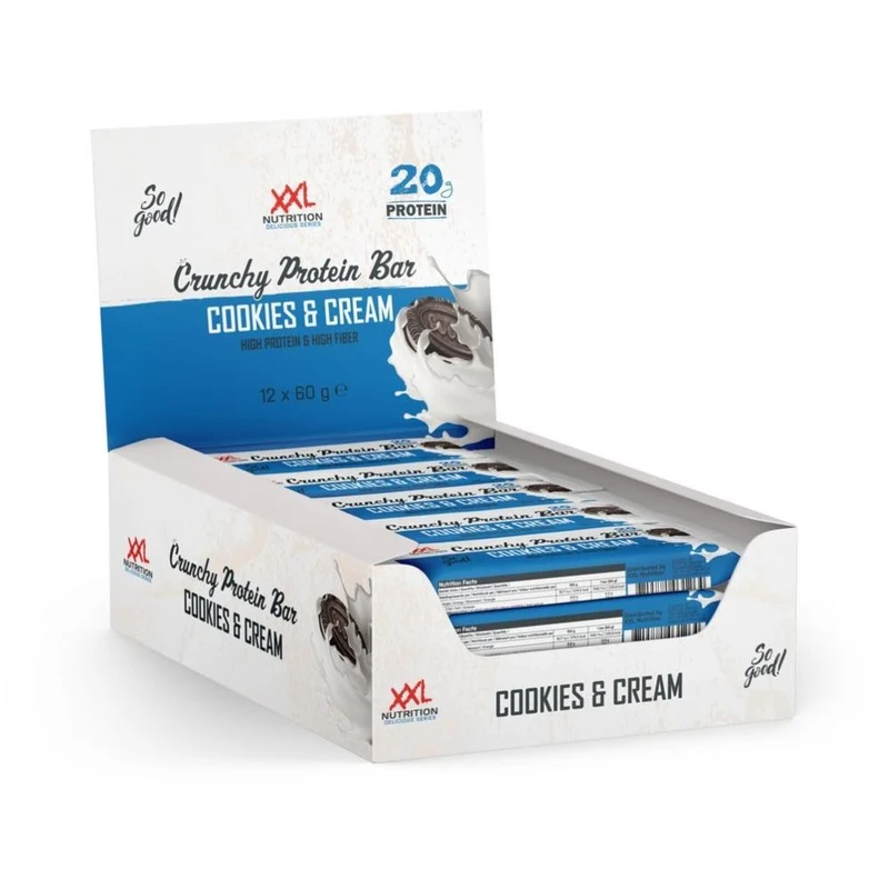 XXL Nutrition Crunchy Protein Bar Cookies & Cream 60 gram