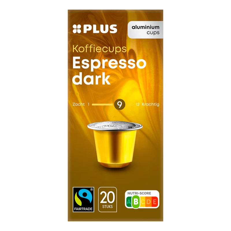 Koffiecups espresso dark Fairtrade