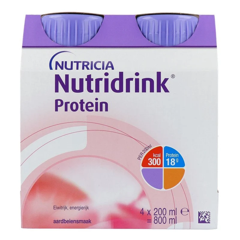 Nutridrink Protein aardbei 200ml 4 stuks