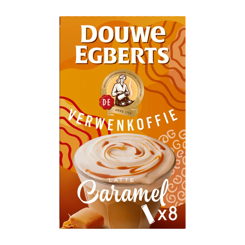 Douwe Egberts Milk based oploskoffie latte caramel