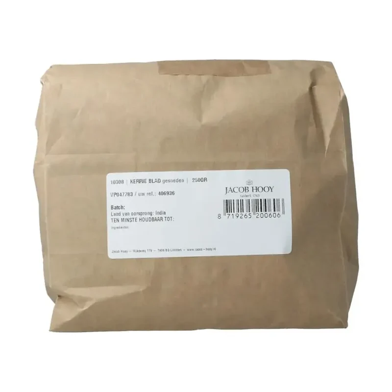 Jacob Hooy Kerrieblad gesneden 250 gram