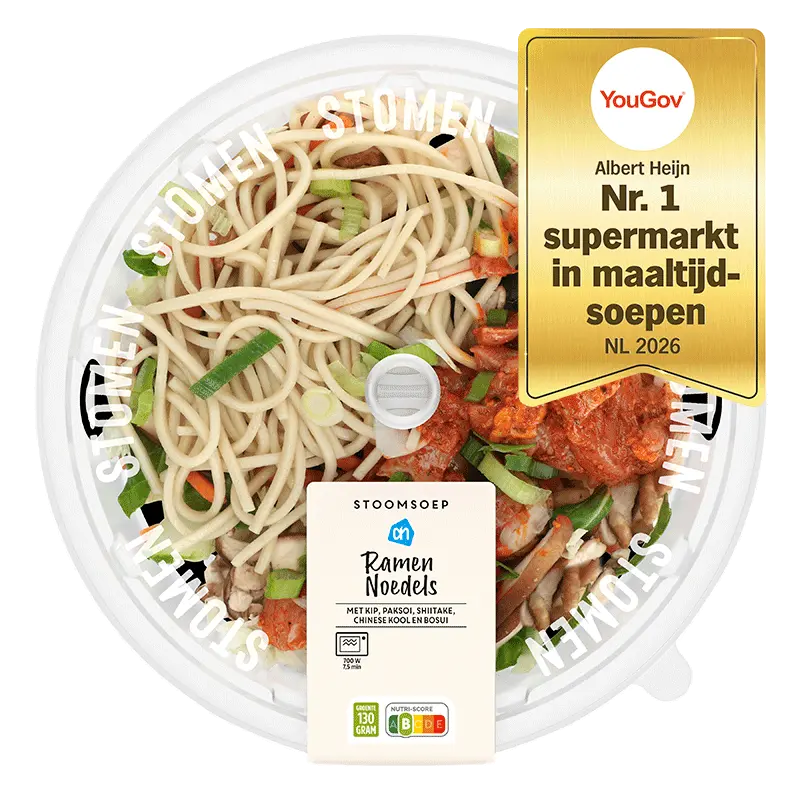 Stoomsoep ramen noedels