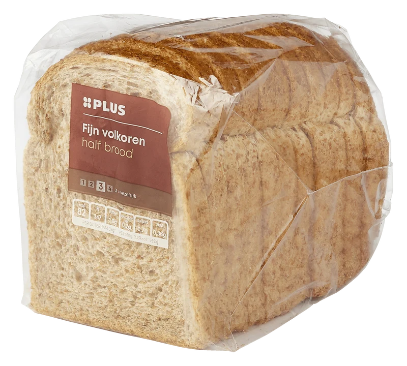 Rond fijn volkoren half