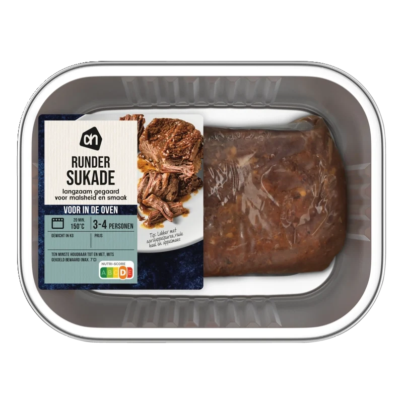 Voor in de oven runder sukade