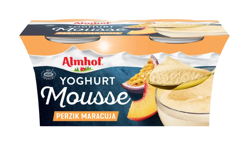 Almhof Yoghurt mousse perzik maracuja