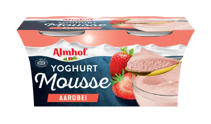 Almhof Yoghurt mousse aardbei