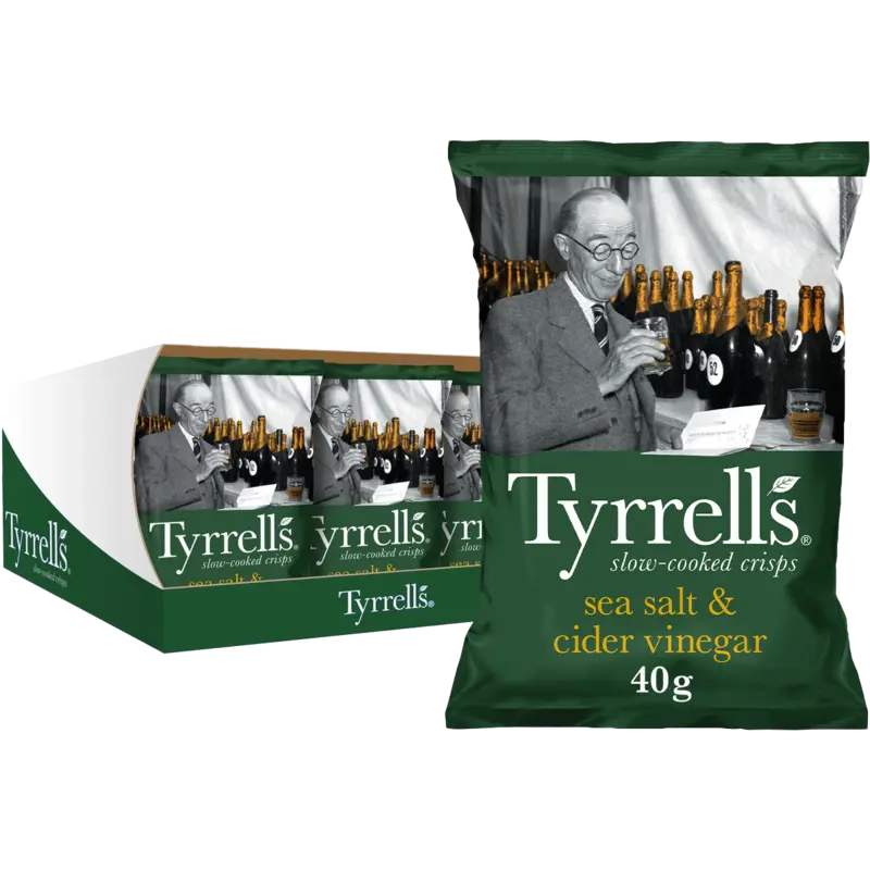 Tyrrells Sea salt & cider vinegar 18-pack