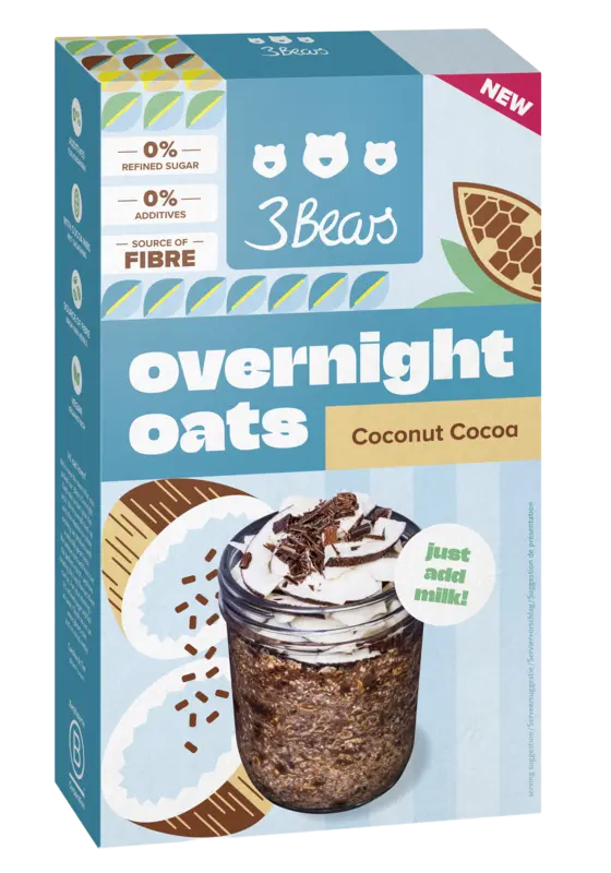 3Bears Overnight oats coconut cocoa