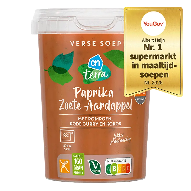 Verse soep paprika zoete aardappel