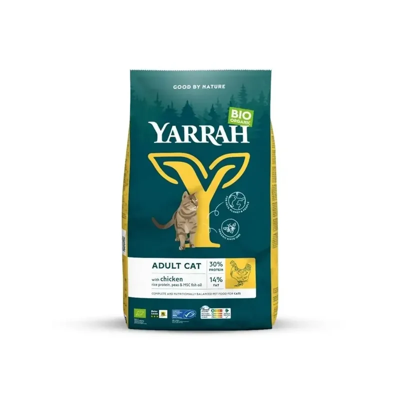 Yarrah Adult kattenvoer met kip biologisch