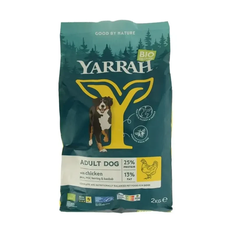 Yarrah Adult hondenvoer met kip biologisch MSC