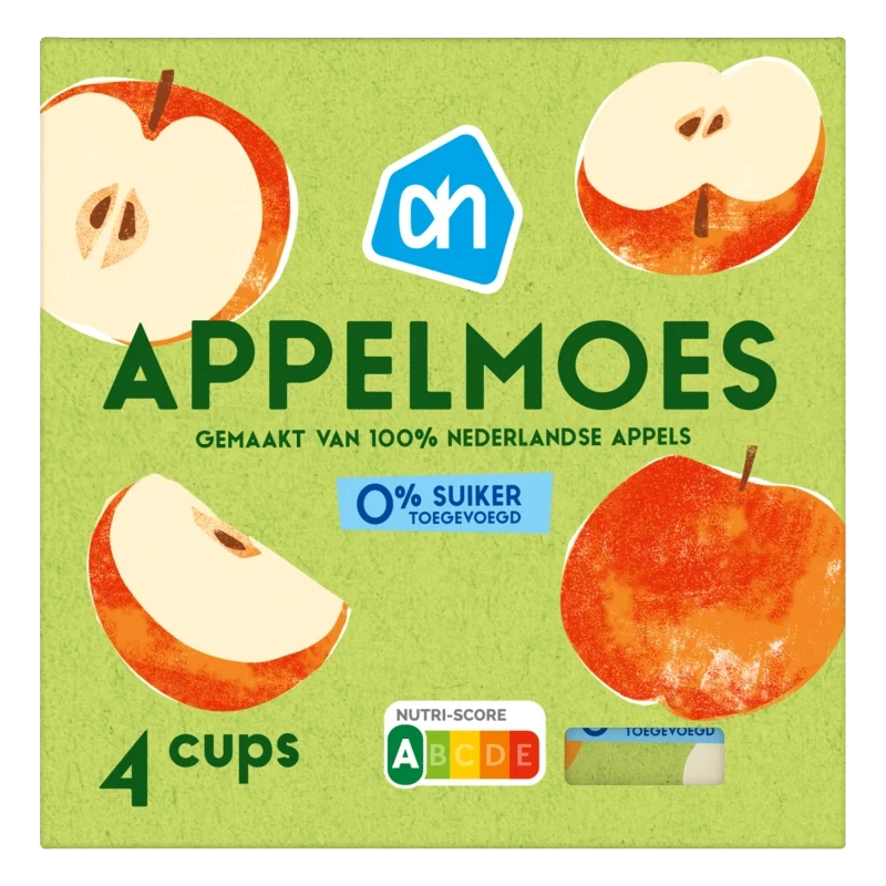 Appelmoes 0% suiker toegevoegd 4-pack