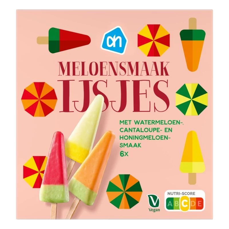 Meloensmaak ijsjes