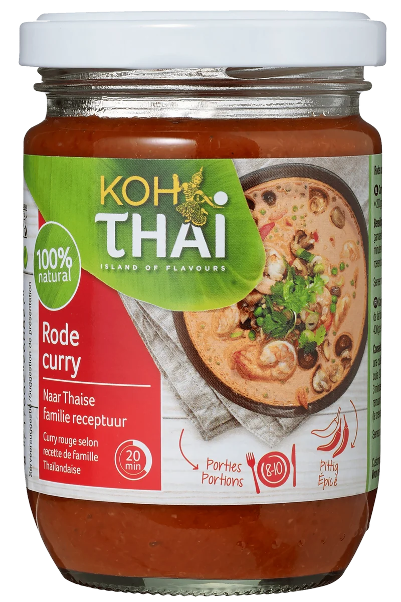 Koh Thai Curry pasta rood