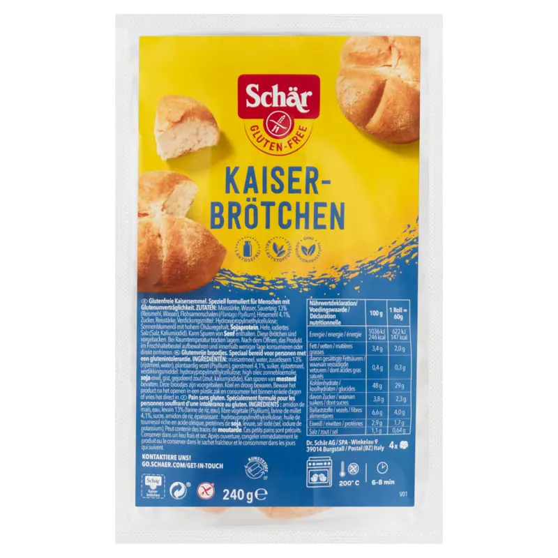 Schär Kaiser brötchen glutenvrij