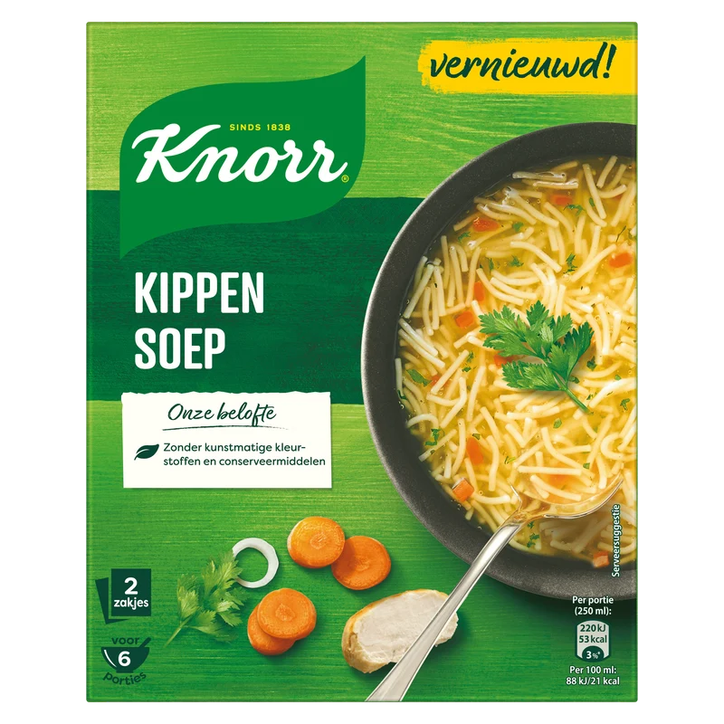 Knorr Dubbelpak soep Kip
