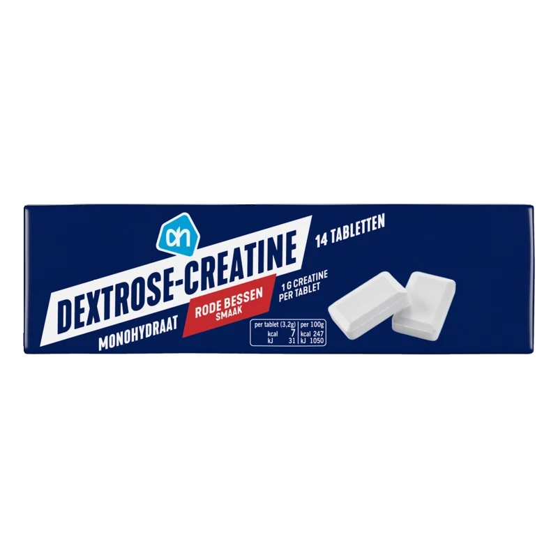 Dextrose-creatine tabletten rode bessen