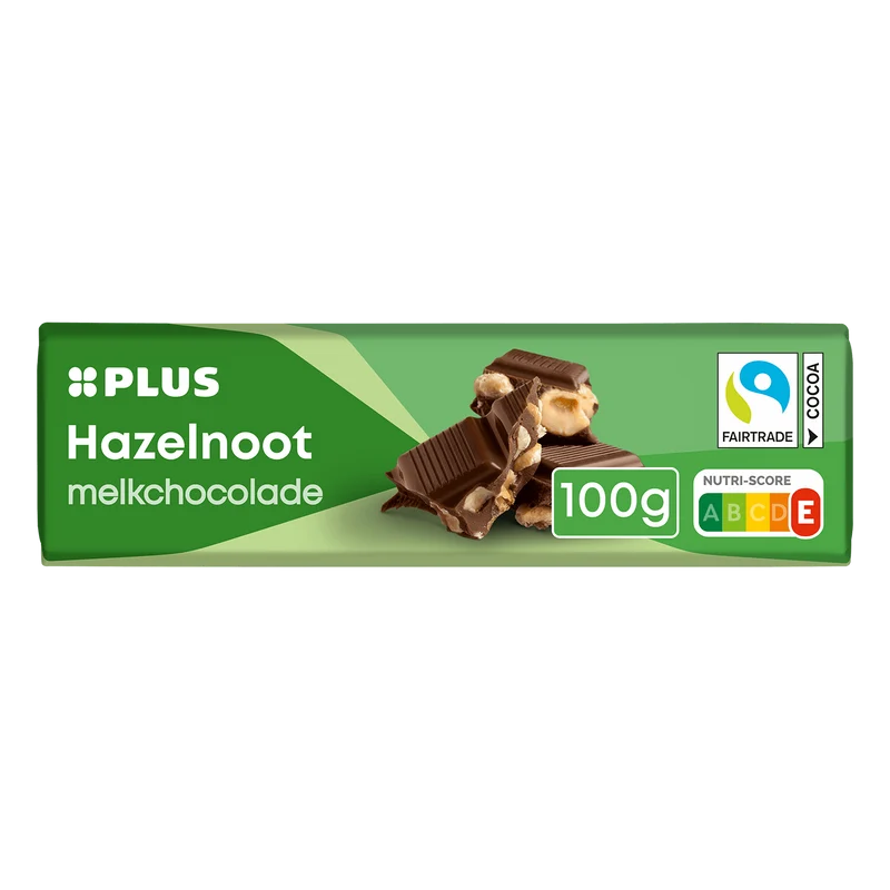 Chocoladereep hazelnoot Fairtrade