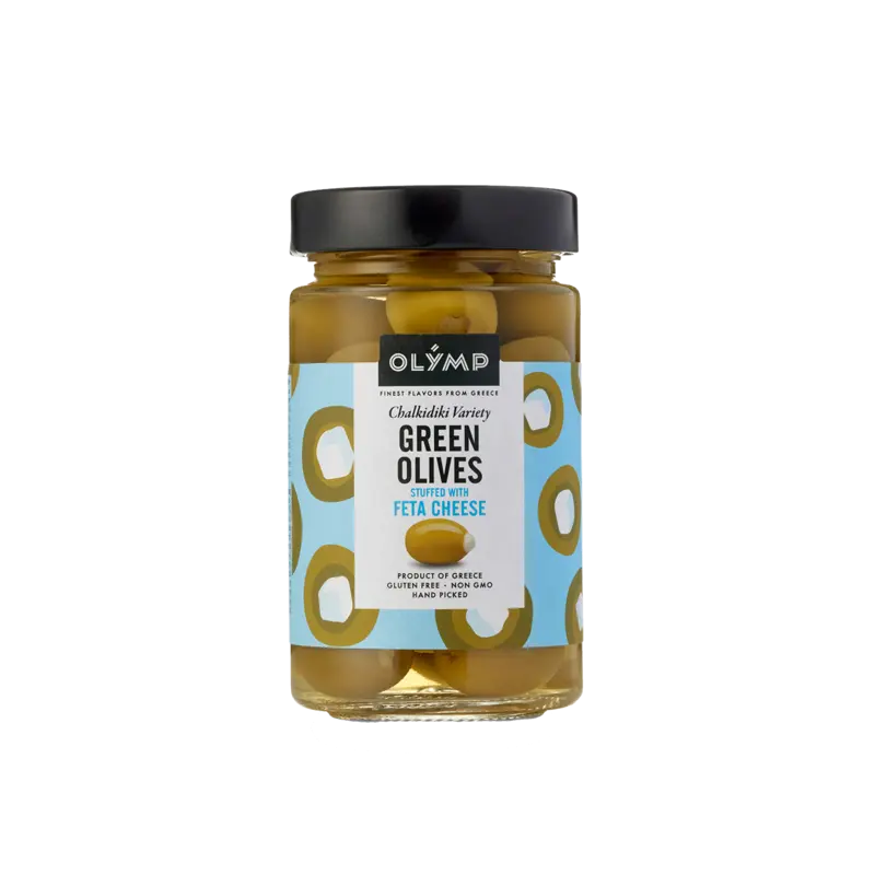 Olymp Groene olijven met feta kaas