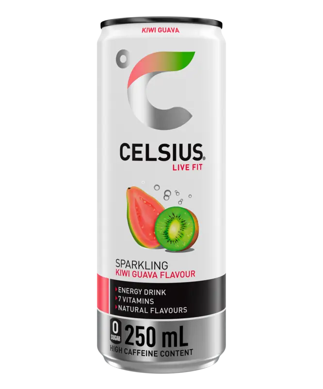 Celsius Sparkling kiwi guava flavour