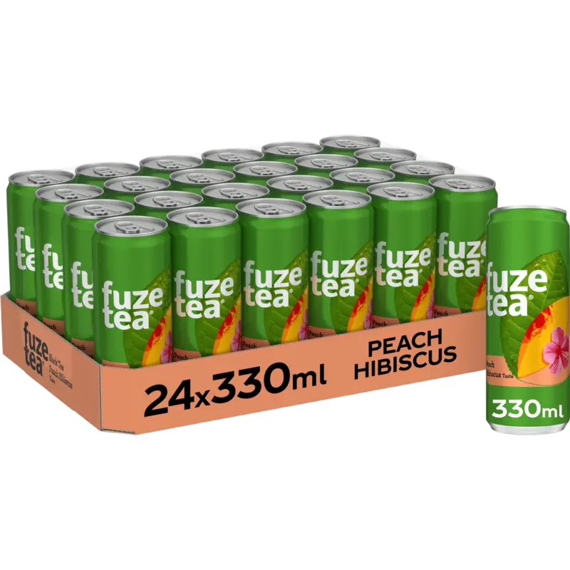 Fuze Tea Black tea peach hibiscus 24-pack