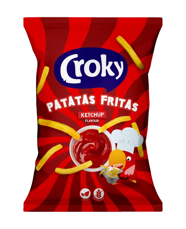 Croky Patatas fritas ketchup