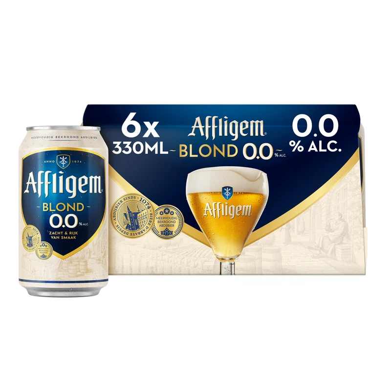 Affligem Blond 0.0 bier blik