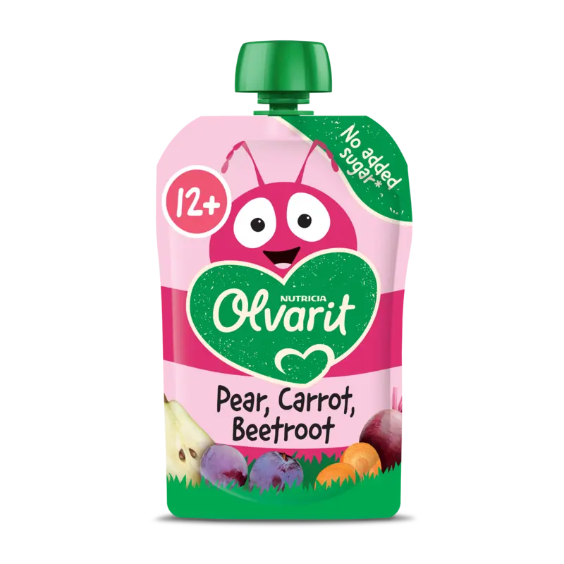 Olvarit Knijpfruit peer wortel rode biet 12m+
