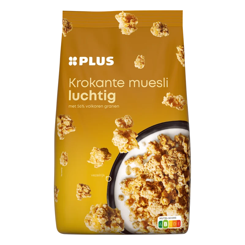 Luchtige krokante muesli graan gepoft