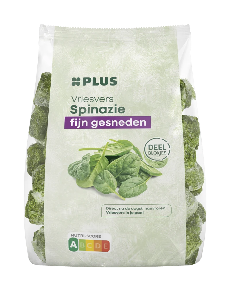 Gehakte spinazie fijn deelblokjes