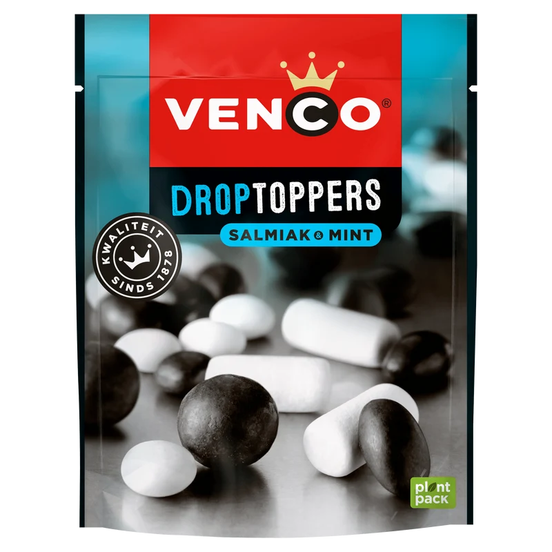 Venco Droptoppers salmiak & mint