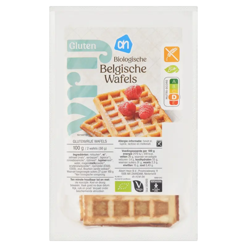 Glutenvrij Biologische Belgische wafels