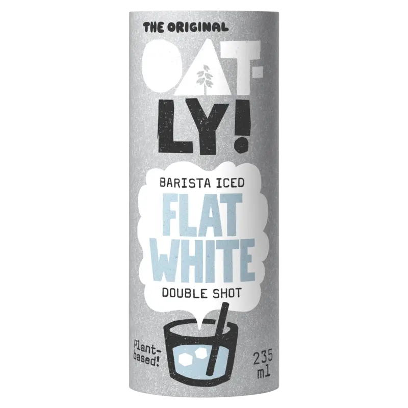 Oatly! Barista iced flat white double shot