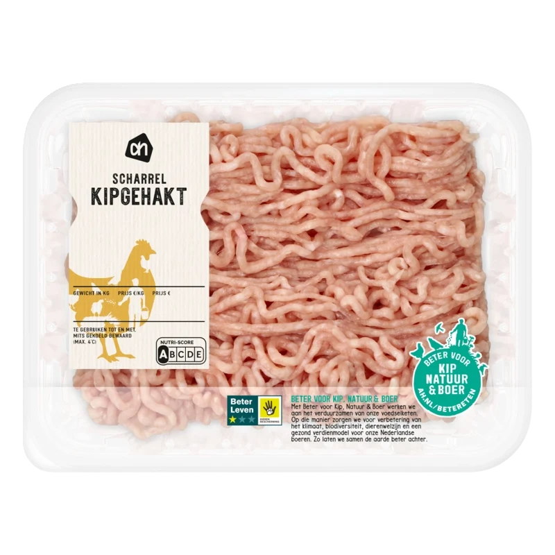 Scharrel kipgehakt