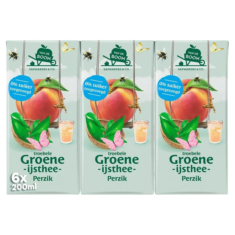 Van de Boom Troebele groene ijsthee perzik