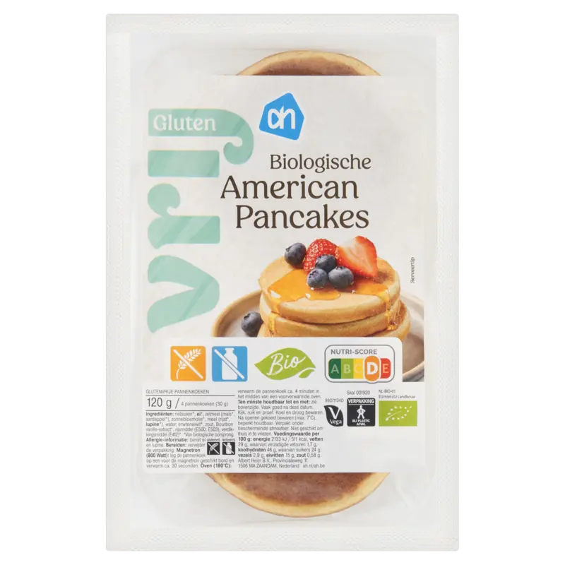 Glutenvrij Biologisch American pancakes