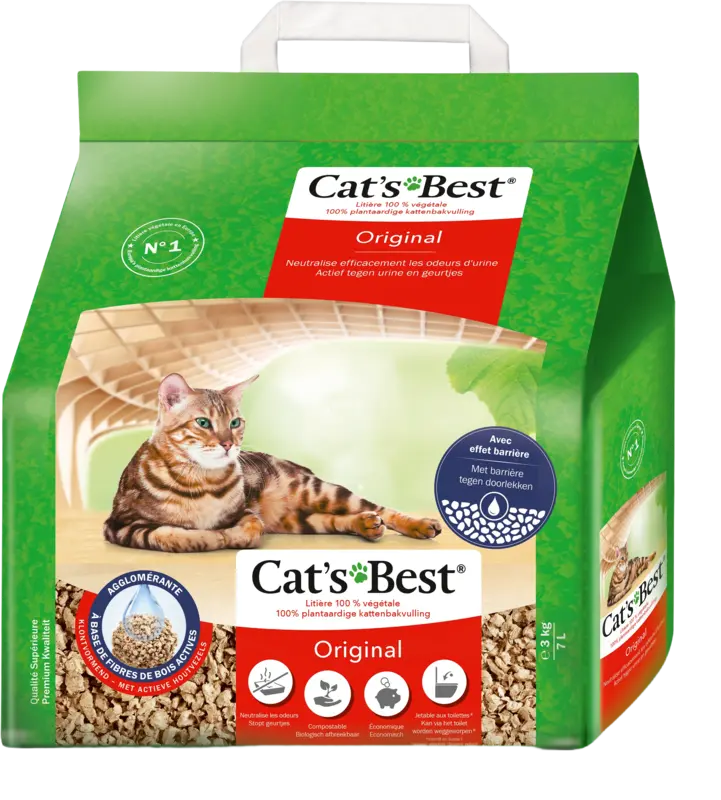 Cat's Best Original plantaardige kattenbakvulling