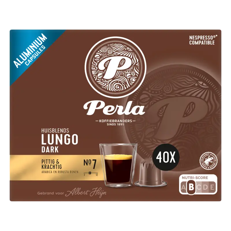Perla Huisblends Lungo dark capsules