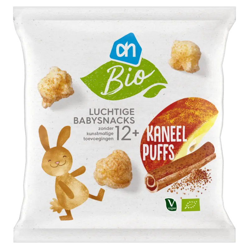 Biologisch Luchtige babysnacks kaneel puffs 12m+