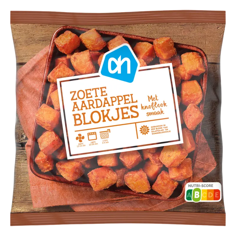Zoete aardappelblokjes
