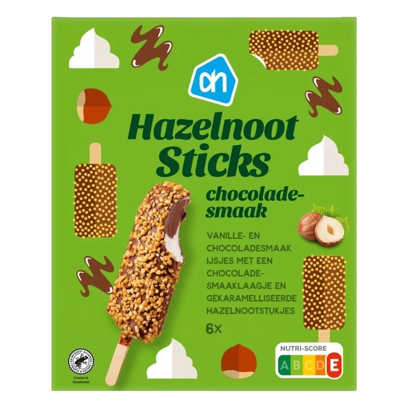 Hazelnoot sticks chocoladesmaak
