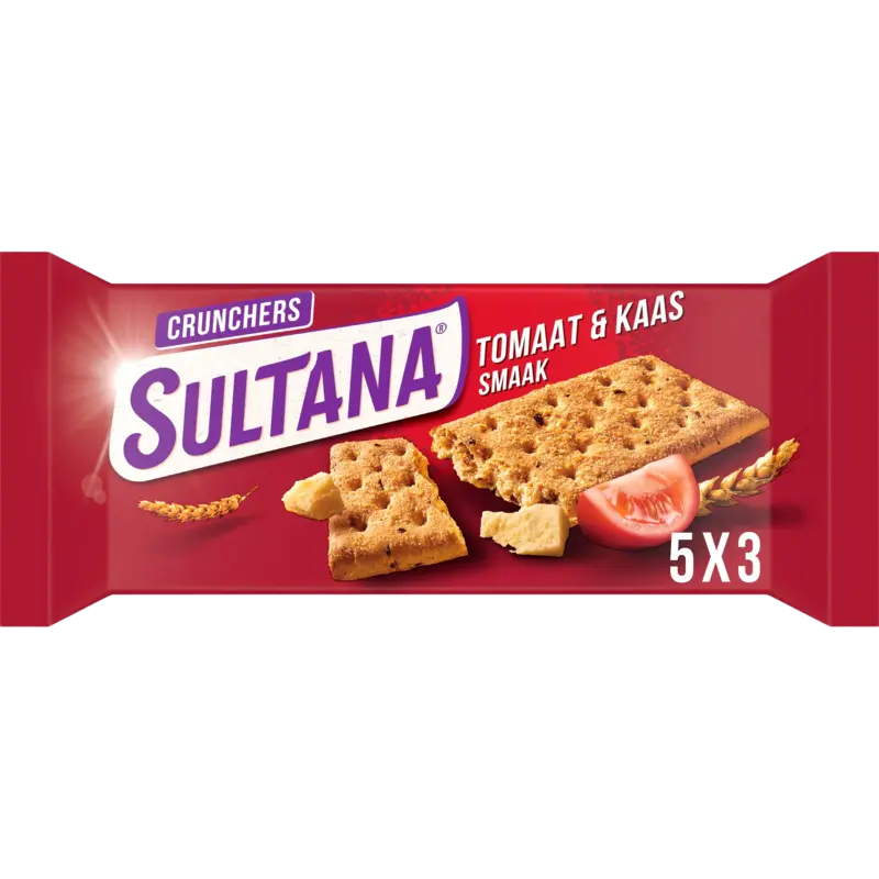 Sultana Crunchers tomaat & kaas smaak