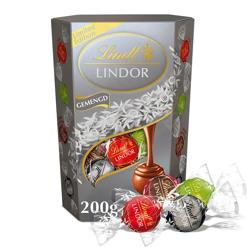 Lindt Lindor gemengde chocolade bonbons zilver