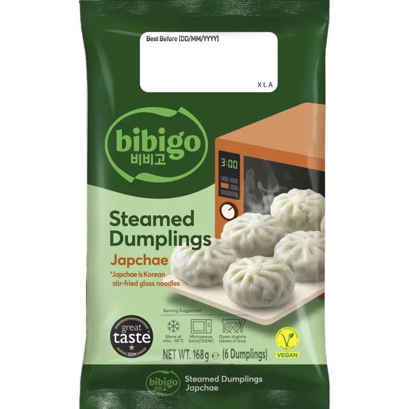 Bibigo Steamed dumplings japchae