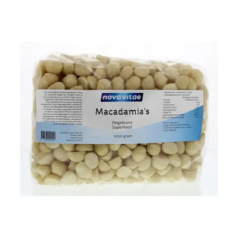 Nova Vitae Macadamia ongebrand raw