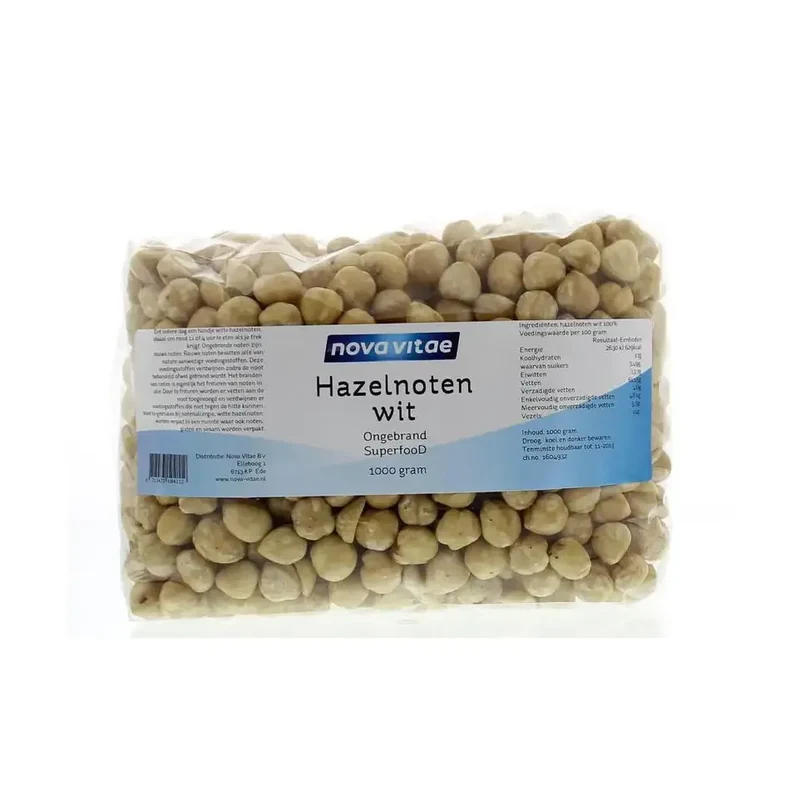 Nova Vitae Hazelnoten wit ongebrand raw