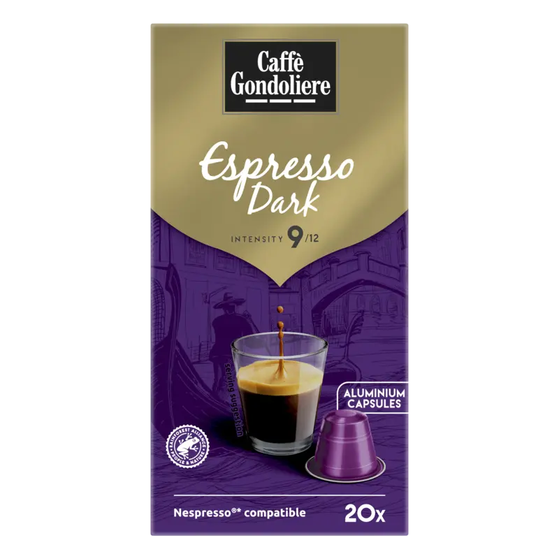 Caffé Gondoliere Espresso dark capsules